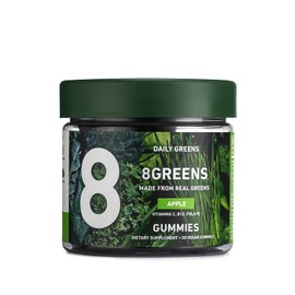 8Greens Daily Apple Gummies - Superfood - Super Greens, Greens Powder in a Gummy. Vitamins, Vegan, Gluten Free, Non-GMO for Energy & Immune Support (Pack of 3)