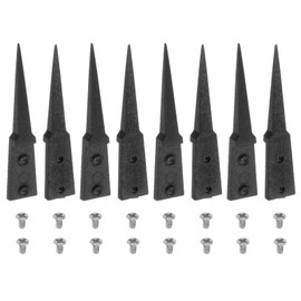 QUARKZMAN 4 Pairs of Interchangeable Ceramic Tweezer Heads 1.57 Inch Length Carbon Fibre Straight Tapered Heads Heat Resistant Non-Conductive Tip for Ceramic Tweezers Black