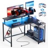 Bestier Bestier Gaming Desk with Power Outlets, 42" L-Shaped Gaming