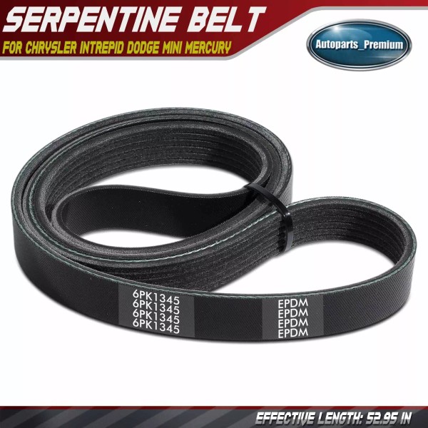Unbranded 52.95"Serpentine Belt for Chrysler Intrepid Dodge Mini Mercury Ford