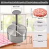 304 Stainless Steel Burger Press, Heavy Duty Adjustable Hamburger Meat