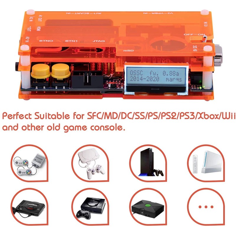 Mcbazel OSSC SCART Component VGA to HDMI Open Source Scan