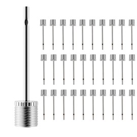 LBJFYHJN Pack of 30 Stainless Steel Ball Pumps, Needle Ball Pump on Pump, Football Pump with Needle, for Basketball, Volleyball and Bicycle Tyres