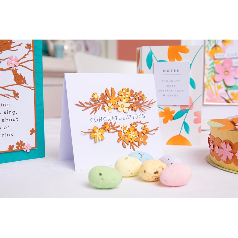 Sizzix Thinlits Die Set-Woodland Borders, Silver