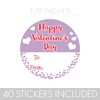 Valentine's Day Tag Stickers - Pink, Teal, Purple Love Theme