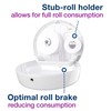 Tork Mini Jumbo Toilet Paper Roll Dispenser White T2, Modern