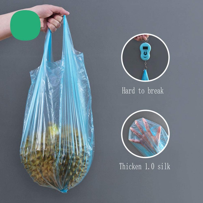 100 Pcs 4 Gallon Blue 45x60Cm Kitchen Trash Bags with