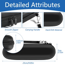 lanjue Electric Toothbrush Travel Case for Oral-B Pro/iO Waterproof EVA Carrying Case with Mesh Pocket & Detachable Wrist Strap Toothbrush Case for Traveling(Black)