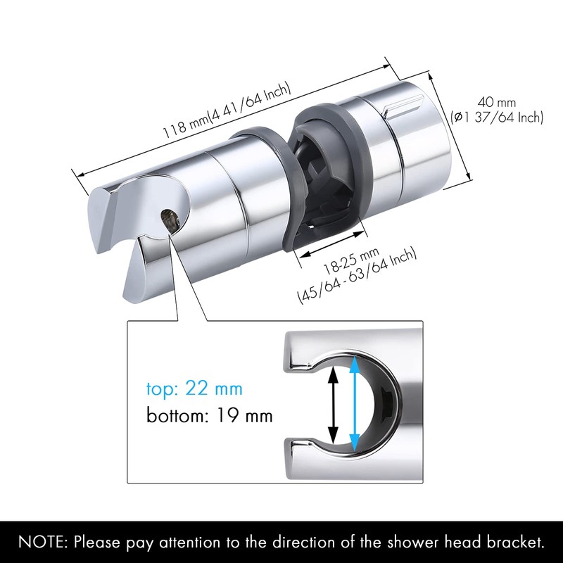 KES Shower Head Holders Hand Shower Bracket Replacement for 18-25MM