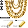 WinTrend Gold Cuban Link Chain Necklace or Bracelet with Design
