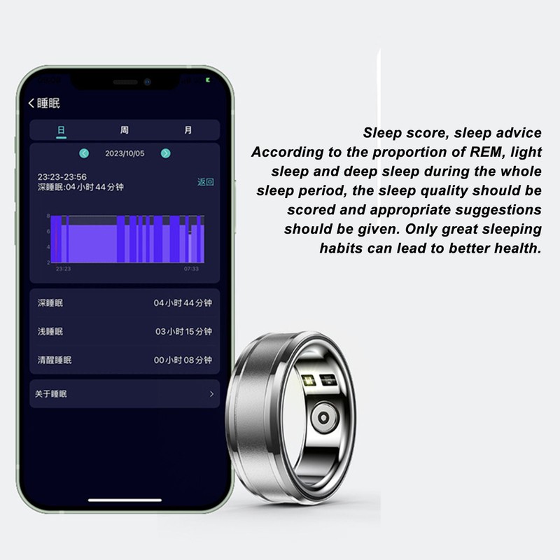 Smart Ring Health Tracker BT 5.1 Sleep Body Temperature Monitoring