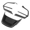 3pcs Steering Wheel Trim Kit Carbon Fiber Color ABS Frame