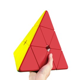 Vdealen Large Pyramid Magic Cube Triangle Cube, 27.5 cm Pyraminx Magic Cube for Beginners and Advanced Users