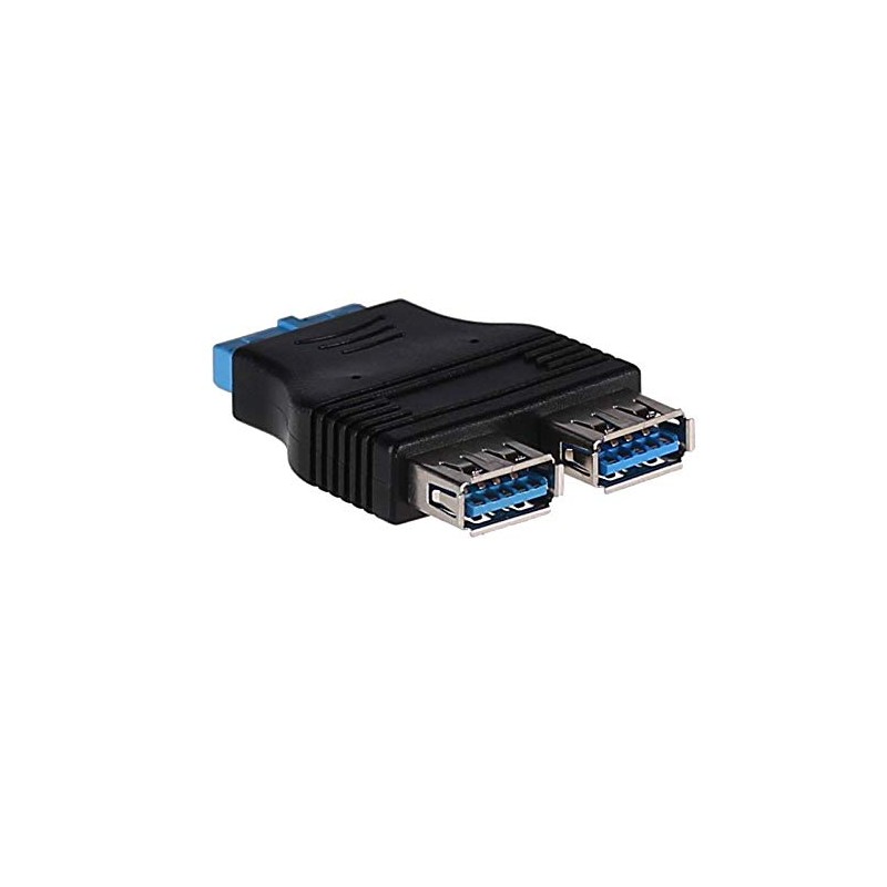 AKYGA AK-CA-58 2X USB 3.0 A Female/USB 19 pin Female