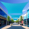 Cisvio Custom Size 14'X15' Turquoise Mix Rectangle Sun Shade Sail