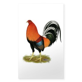 CafePress Gamecock Wheaten Rooster Sticker (Rectangle 50 pk)