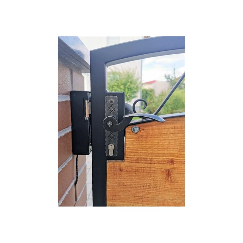 UHRIG Wrought Iron Handle Set for Garden Door, Right Door