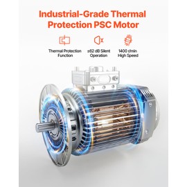 VEVOR Industrial Pedestal Fan, 20 Inch 90-Degree Oscillating Fan, Height Adjustable Standing Fans with 3 Adjustable Speeds, High Power Floor Fans for Bedroom, Living Room, Home, Office, Black