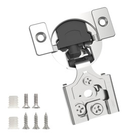 Chibery 10 Pack 3/8" Overlay 3D Soft Close Concealed Hinge for Face Frame Door, Smooth Slow Self Closing Hinges, Satin Nickel, Hidden 105° Open Angle Stainless Steel Hinge for Kitchen Cabinet Door