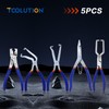 TOOLUTION 5pcs Electrical Disconnect Plier Set - Fuel Line,Hose Clamp