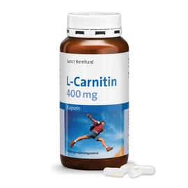 Sanct Bernhard L-Carnitine Capsules, 400 mg Pure L-Carnitine, 200 Capsules