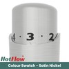 Hot Flow Satin Nickel Angled Modern TRV Thermostatic Radiator Valve