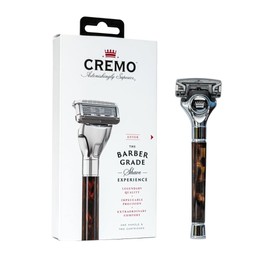 Cremo - Barber Grade Razor for men - Tortoise shell Handle - With Extra Refill - Fights Razor Burn