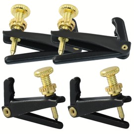 Seimneire Violin Fine Tuners 3/4 4/4 String Spinner Adjuster Black Violin Parts - 4 Pcs