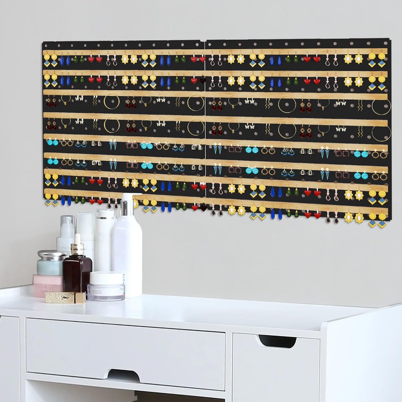 Hogurity Peg Board, 6 Pack 12"x12" Black Metal Pegboard Panels