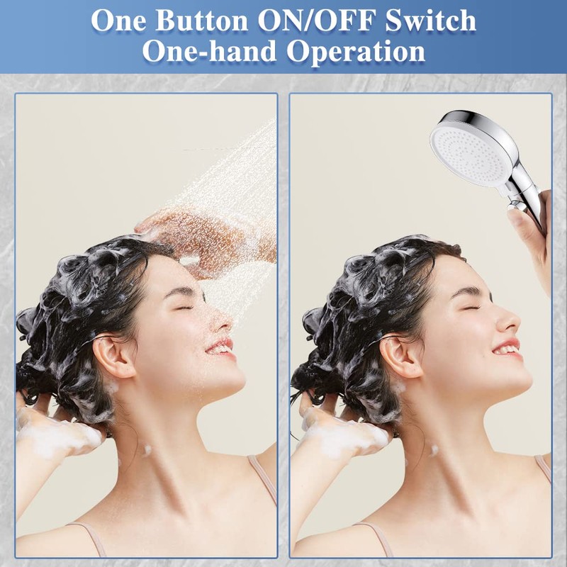 DOILIESE Shower Head with Handheld Shower Head with ON/Off Switch,