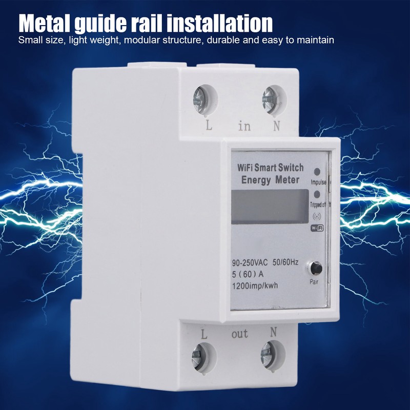 WIFI Smart Energy Meter LCD Display Household for Tuya 1