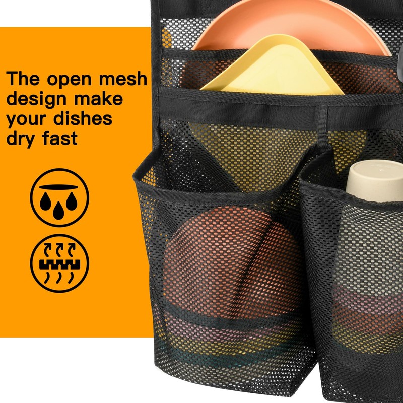 Xxerciz Camping Dish Drying Bag Collapsible Dish Drying Rack, Portable