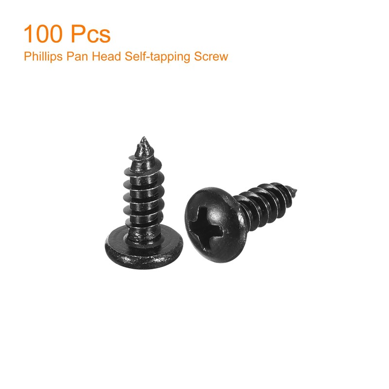 QUARKZMAN 4 mm x 12 mm Phillips Pan Head Self-Tapping