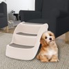 vidaXL Folding Pet Stairs, 3-Step, Non-Slip Steps, Easy Assembly, Suitable