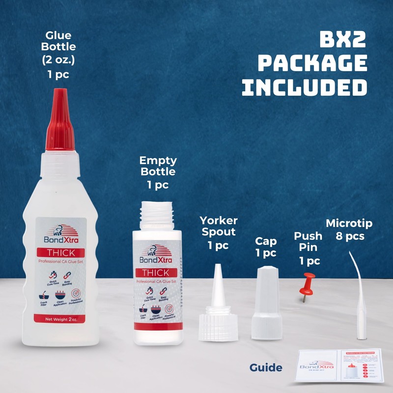 BondXtra 2 oz. Thick CA Glue for Woodworking, Premium Super