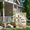 Wodison Happy Easter Cross Garden Flag 12x18 Inch Double Sided