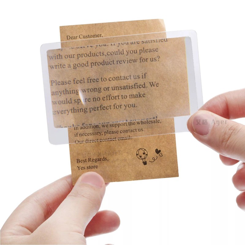 Unbranded Five 5 Credit Card Size Wallet Pocket Magnifier Magnifying