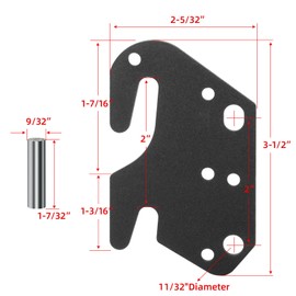 KOPKIO 2 PCS Universal Wood Bed Rail Hook Plates for Headboard Footboard Bed Frame Bracket, Wooden Bed Hook On Bed Rails with Mounting Hardware, Black