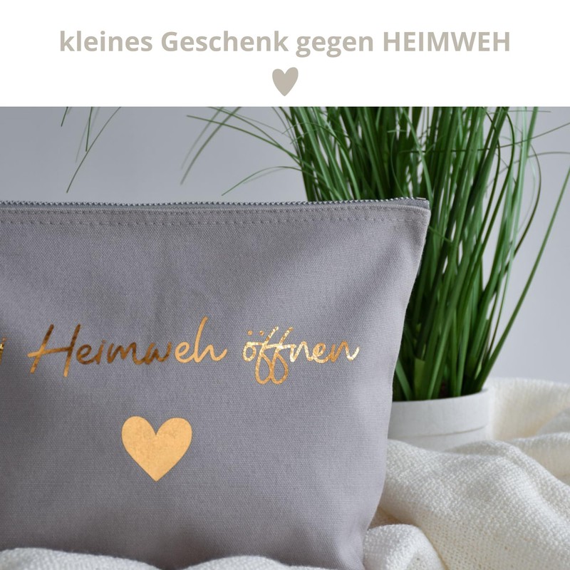 Geschenk gegen Heimweh | Baumwoll Tasche als Geschenkidee zum Auszug,