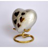 Esplanade Brass Cremation Mini Heart Urn Keepsake Memorial, Small Urn