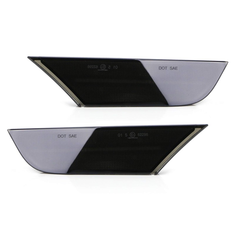 iJDMTOY Dark Smoked Lens Full Amber LED Bumper Side Marker