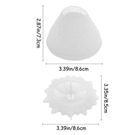 Strawberry Jar Resin Molds with Lids, Storage Jar Silicone Molds for Epoxy Resin, DIY Jewelry Storage Box, Trinket Box, Candle Holder, Home Ornament (Strawberry)