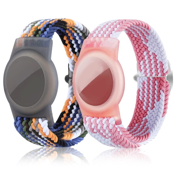 AirTag Kinderarmband, 2er Pack Airtag Armbänder kompatibel mit AirTag Koffern,
