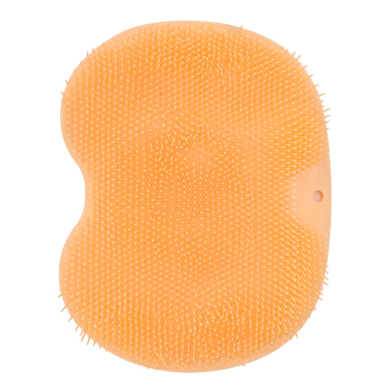 Foot Scrubber Massager with Suction Cups Orange Soft Foldable Shower