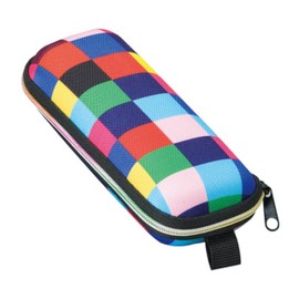 Megan 2091-01 Glasses Case, Stylish, Pop, Compact, Slim, Urethane, Semi-Hard Case, Colorful