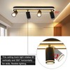 LED 4 Light Track Lighting Spotlight Kit, Black Ceiling Spotlights,