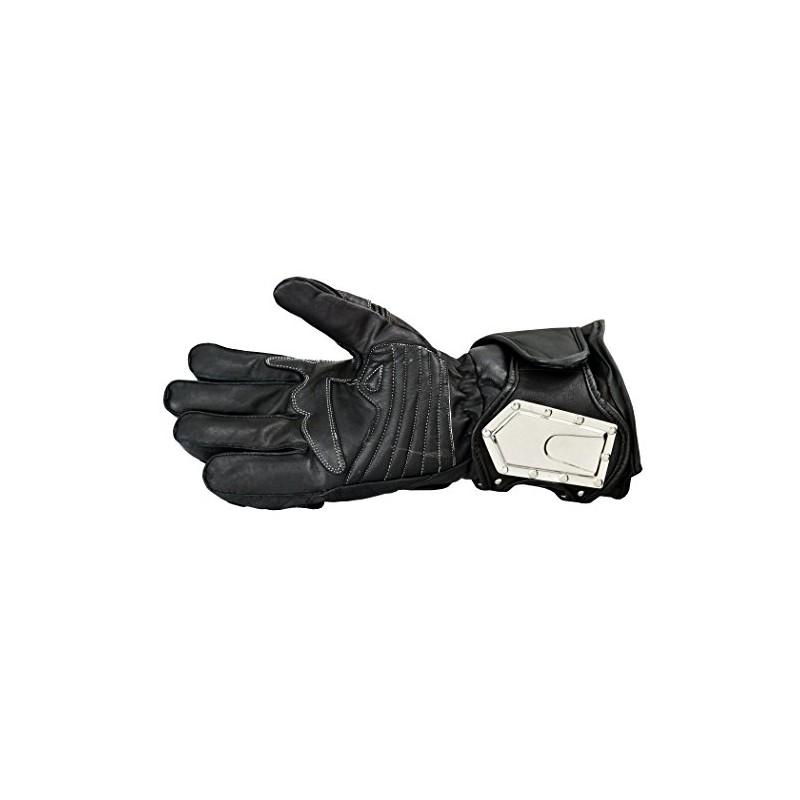 NORMAN Stainless Steel 100% Genuine Leather Motorcycle Waterproof Gloves -