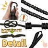2 Pack Black Kayak Paddle Leash,Kayak Paddle Lanyard Stretchable Coiled