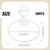 FoldTier 50 Pcs Scarf Hanger Plastic Holder Organizer Space Saving