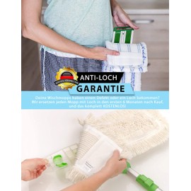 Mop cover mop set, microfibre – made in Germany – suitable for sealed floor coverings such as laminate, floorboards, tiles, oils, parquet - floor mop replacement cover